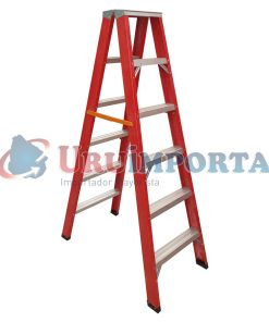ESCALERA TIJERA 6 ESCALONES DOBLE ALUMINIO LH-1833