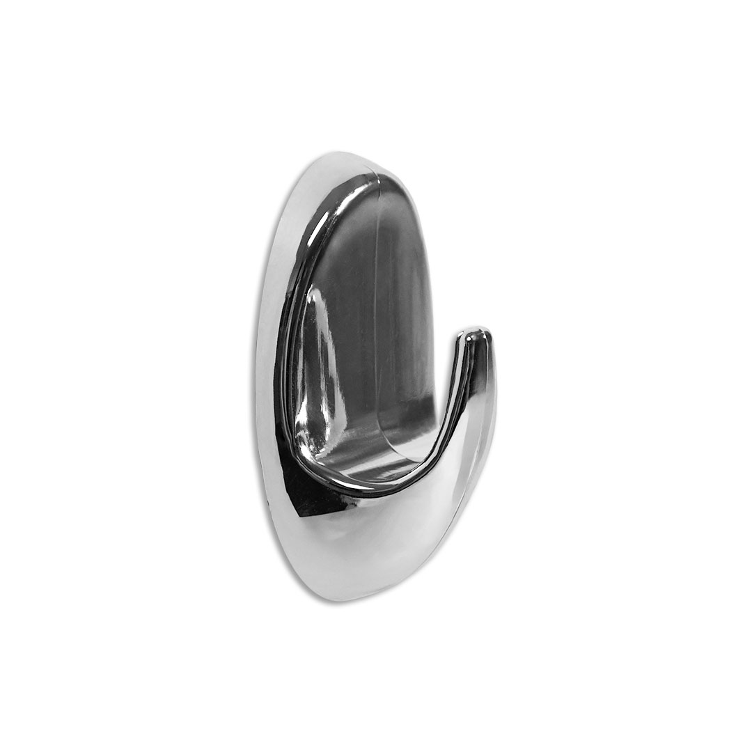 COLGADOR OVALADO PLASTICO 3PZ CROMADO 50MM LH-3585 - Image 4