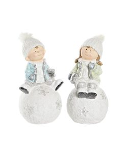 Adorno Navideño DKD Home Decor Niños Magnesio (21,5 x 20 x 39 cm) (2 Unidades)