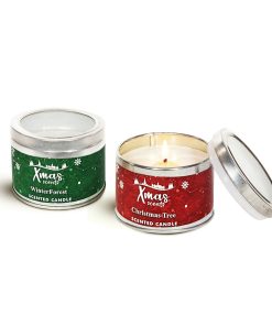 Set de Velas DKD Home Decor Navidad (2 Unidades) (8 x 8 x 6 cm)