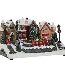 Adorno Navideño Home ESPRIT Multicolor Musical 32 X 18,5 X 19 cm