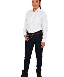 CAMISA FORMAL OXFORD M/L DAMA BLANCA BOSTER
