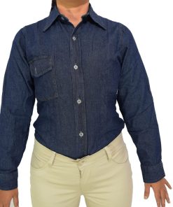 CAMISA FORMAL INDIGO M/LARGA DAMA BOSTER