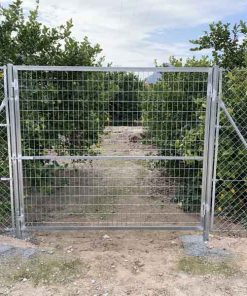 Puerta abatible 1 hoja hércules galvanizada 1,50 metros alto x 2,50 metros ancho