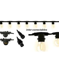 GUIRNALDAS INTER-CONECTABLES 15m 15 PORTALÁMPARAS KGUMIMOSA1515 ILOGO