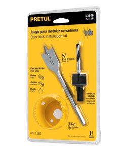 Juego de 3 piezas para instalar cerraduras, Pretul 23549