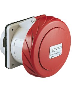 Panel Mounted Straight Industrial Socket with Wander Plug – 4P+N – 16A – 380V – IP67