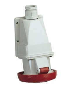 Wall Mounted Angle Industrial Socket with Wander Plug – 4P+N – 32A – 250V – IP67