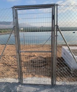Puerta peatonal para malla simple torsión galvanizada 2,00 Metros alto