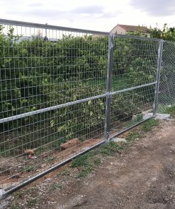 Puerta vehicular 2 hojas hércules galvanizada de 1,00 metro alto x 6,00 metros ancho