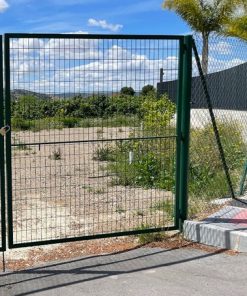Puerta 1 hoja para malla simple torsión lacada en verde 1,50 metros alto x 3,00 metros ancho