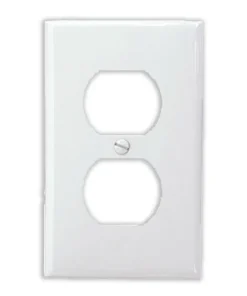 TAPA TOMA DOBLE LEVINTON BLANCO
