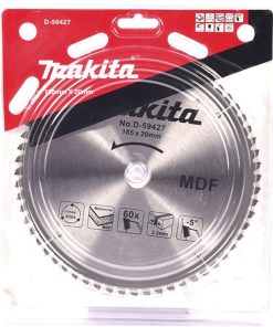 Disco de sierra para melamine (7-1/4×1″) (185×25.4mm.) 60D Makita D-59427