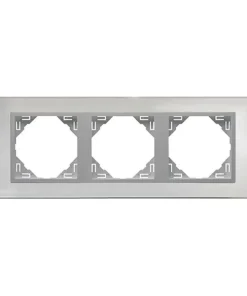 MARCO TRIPLE MECANISMO EFAPEL 90930 TIA INOX/ALUMINIO