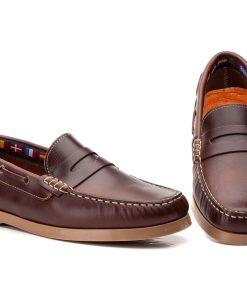 Náuticos Hombre Piel Pull Cuero Antifaz