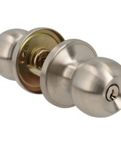 Combo de pomo tubulares de bola función doble, acero inoxidable, llave estándar, blíster Lock 10CB