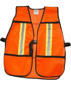 Chaleco de seguridad de malla de poliéster con correas ajustables naranja unitalla Surtek 137376