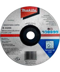 B44208 DISCO P/ CORTE D/ METAL 7″ X 3 mm MAKITA