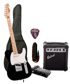 Combo Fender DEBUT Guitarra + Amplificador, Base y Accesorios