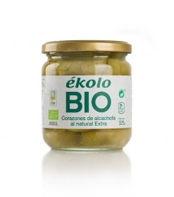 ALCACHOFAS ENTERAS BIO EKOLO – PESO NETO 325G – CAJA DE 6 UNIDADES