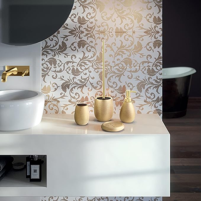 Set accesorios baño serie ASTRID oro de Gedy