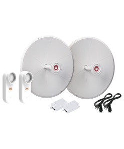 Kit de 2 radios C5X con antenas TXPD30C5X (30 dBi), rango de frecuencia extendida (4.9 a 6.4 GHz), incluye inyector POE y cable de alimentación