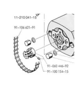Correa de Motor 91-106621-91 para Pfaff 362 86 Eslabones