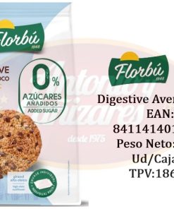 Digestive Avena choco sazucar Florbu – Caja de 6 Unidades