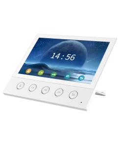 Monitor IP/SIP para interior, Wi-Fi, pantalla táctil de 7″, audio de 2 vías, PoE, 8 interfaces de entrada de alarma.