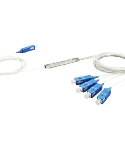 Splitter (Divisor Óptico) tipo PLC, de 1×4, conectores SC/UPC