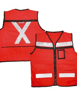 Chaleco de seguridad tipo supervisor abierto con reflejante rojo M Urrea USCH31