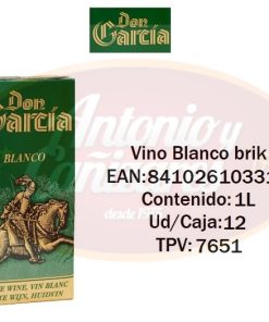 VINO BLANCO BRIK 1 LITRO DON SIMON «DON GARCIA» – Caja de 12 Unidades