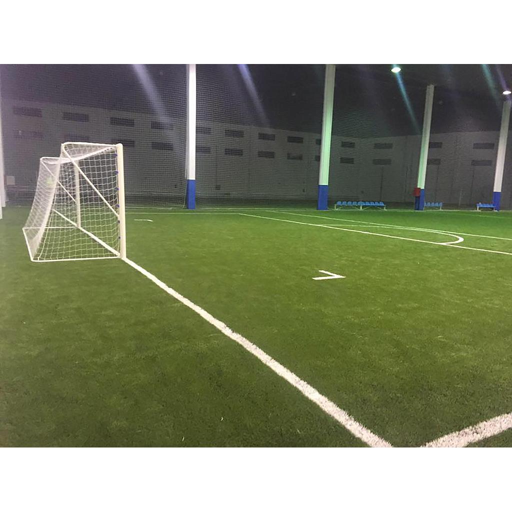 JUEGO PORTERÍAS FÚTBOL 7 METÁLICAS FIJAS TUBO 100 MM REGLAMENTARIAS - Image 2