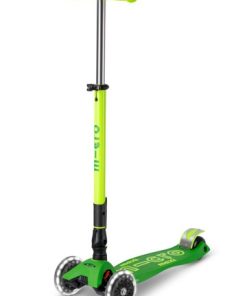 PATINETE MAXI DELUXE PLEGABLE NEON LED VERDE/AMARILLO
