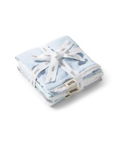 SET 3 MINI GASAS MUSELINA CELESTE 30x30CM